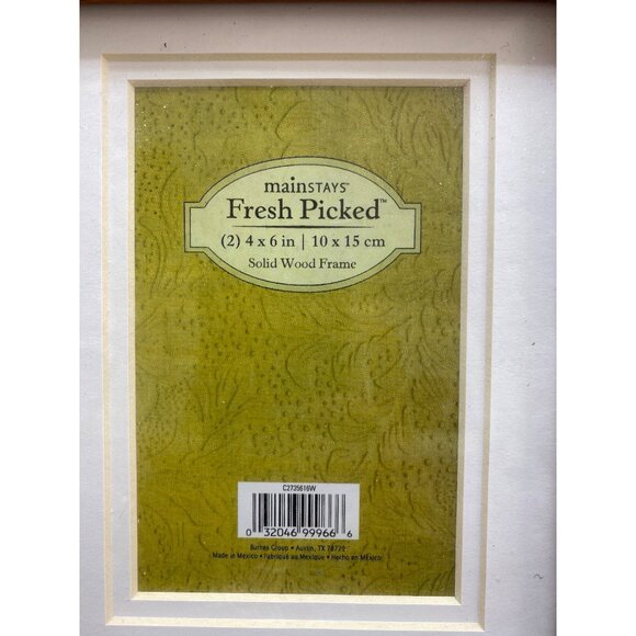 Mainstays Fresh Picked Solid Wood Double 4x6 Photo Frame - Picture 2 of 6